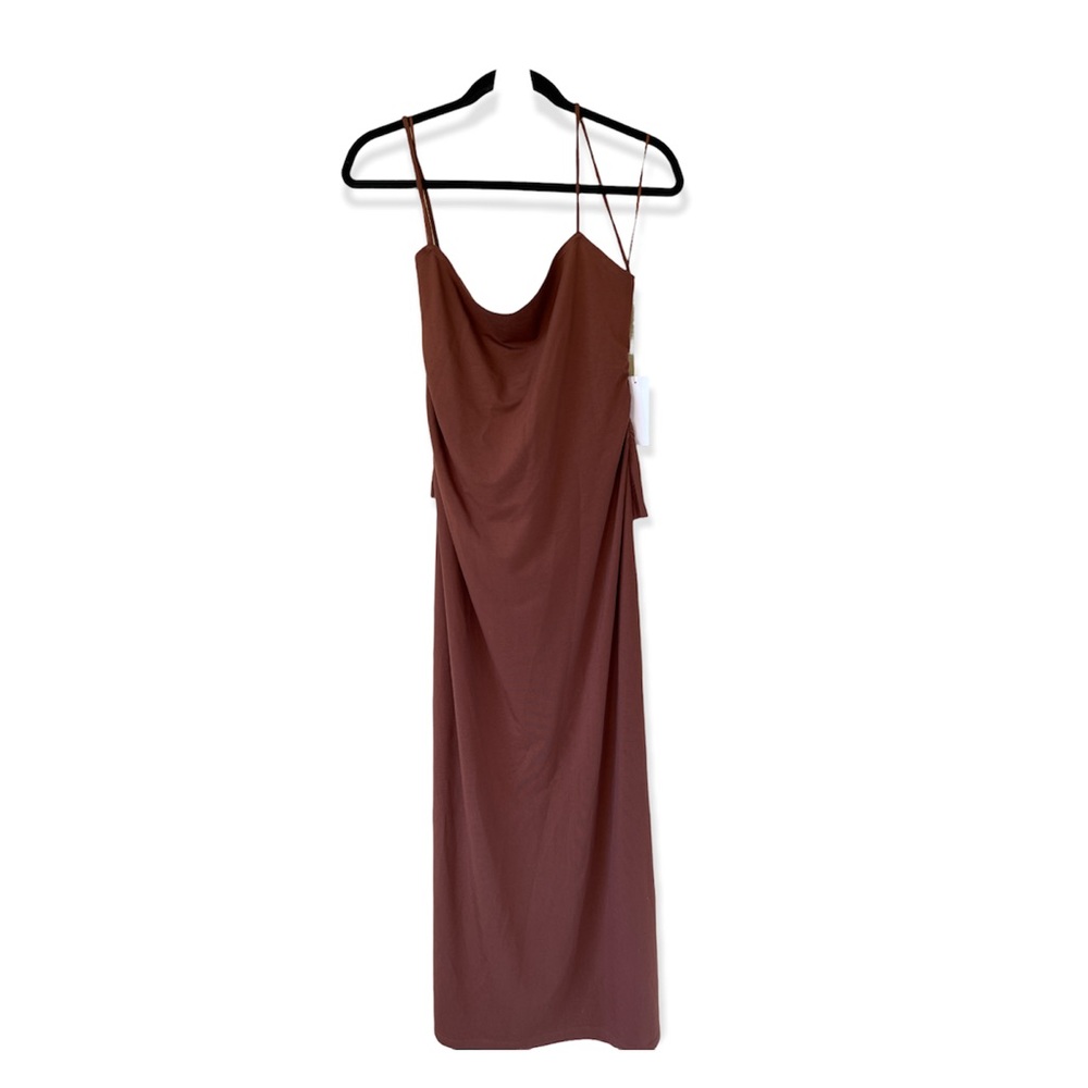 Reformation ‘Hex’ Knit Midi Slip Dress Chestnut Brown size XL - Picture 2 of 5